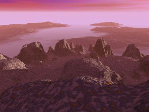  A screensaver picture? sunrise_at _desert_montain